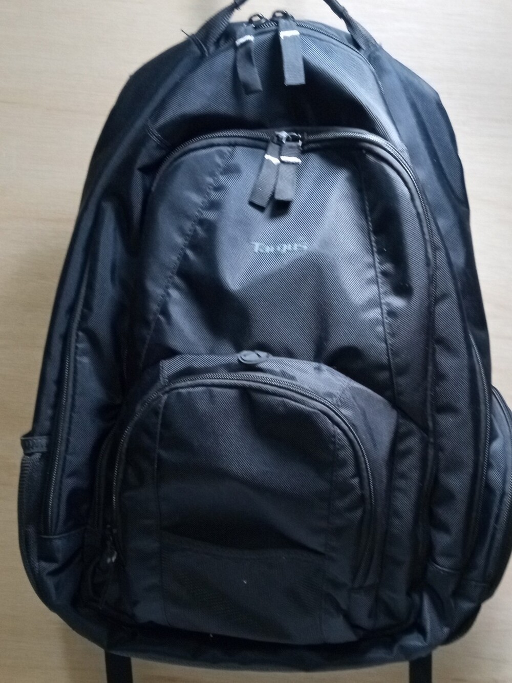 Targus Black Nylon Laptop Backpack Zip Closure, Laptop Compartment, Mesh Pocket